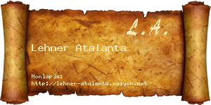 Lehner Atalanta névjegykártya